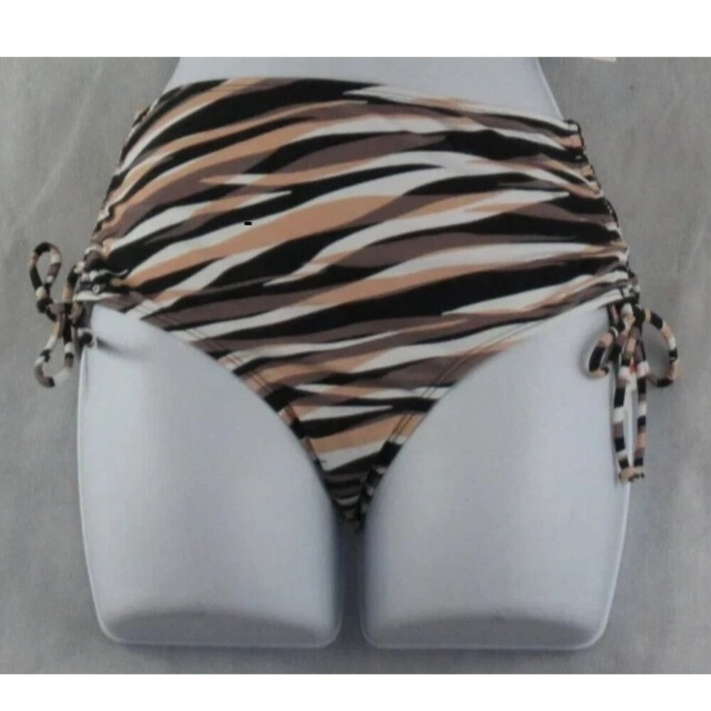 NWT Salt + Cove Juniors Side Tie Bikini Bottom Swimsuit, Neutral Multi